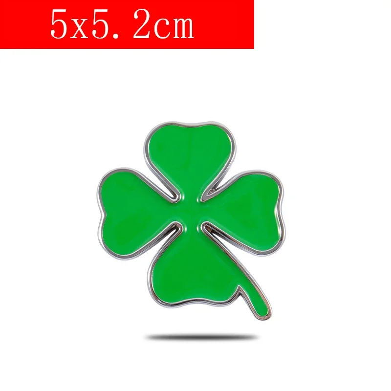 โลหะ Four Leaf Clover โลโก้ Decal รถ Fender Trunk สติกเกอร์สําหรับ Mercedes Benz BMW Porsche Toyota MG Ford Honda อุปกรณ์เสริม