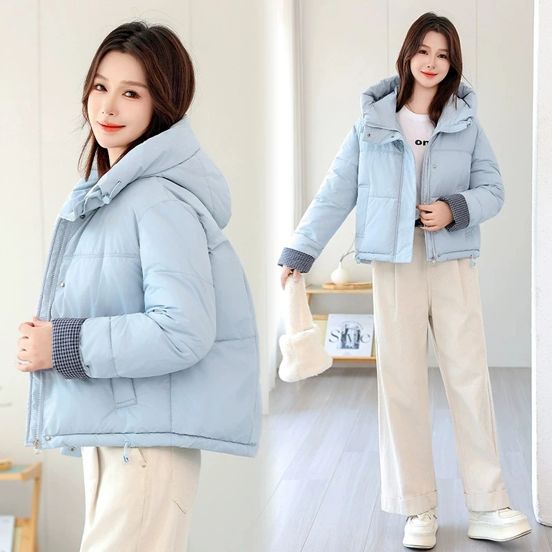 

Autumn Winter Thick Bread Cotton Jacket Short Down Cotton Jacket Women Clothing Korean Loose Student Coat Female Outerwear Tops