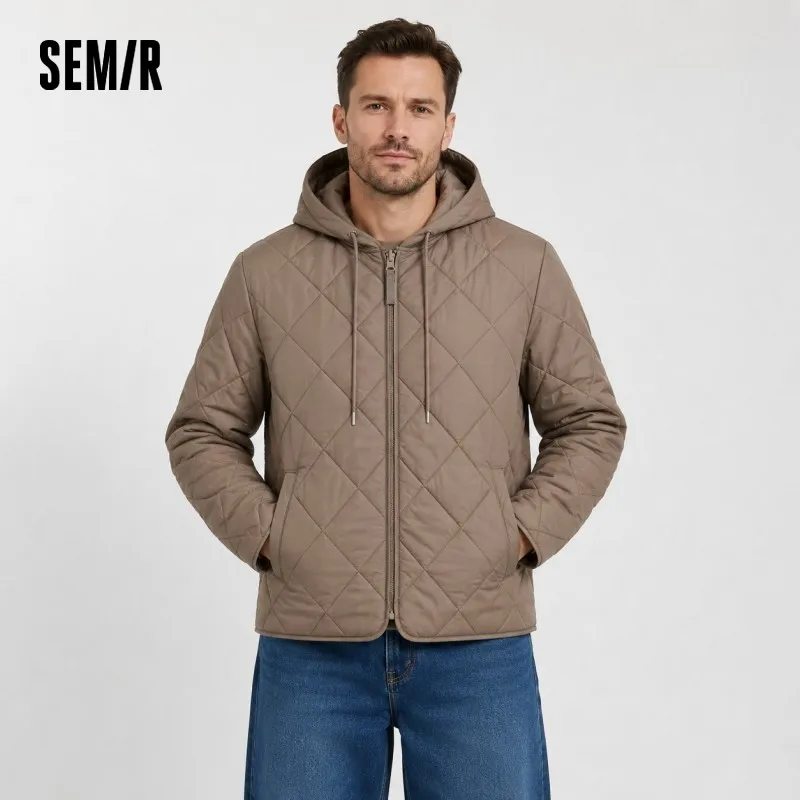 

Semir Cotton Coat Men Two-Piece Denim Thin Waterproof Oversize 2025 Winter Man Clothing Warm Outerwear