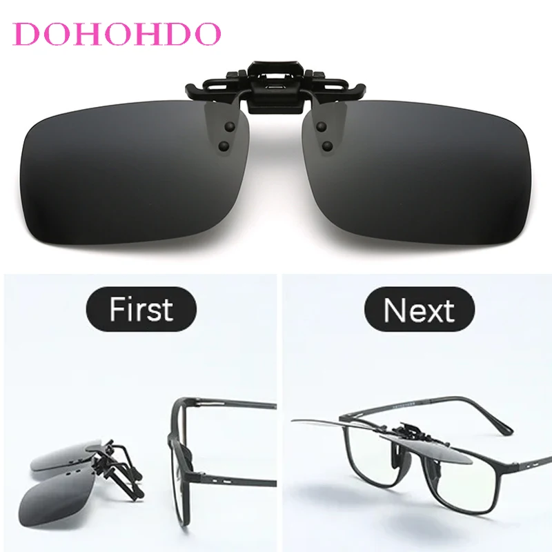 

New Brand Design Anti-Glare Night Vision Clip-On Sunglass Women Polarized Photochromic Lenses Eyeglasses Men Drive Goggles UV400