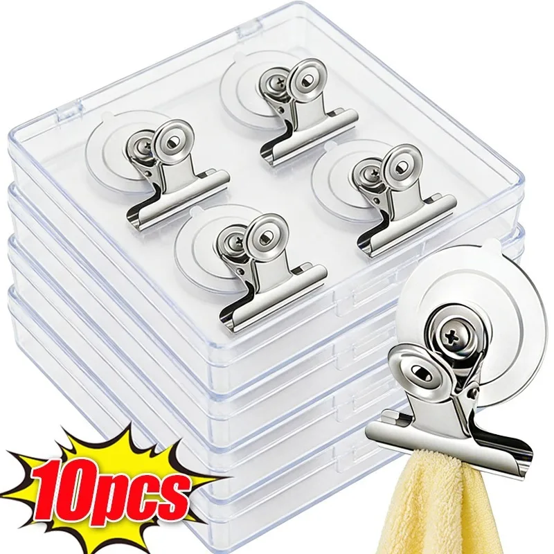 

Wholesale Round Suction Cup Clip Hook Multipurpose Vacuum Sucker Business Cards Clamp Display Stand Home Office Storage Supplies