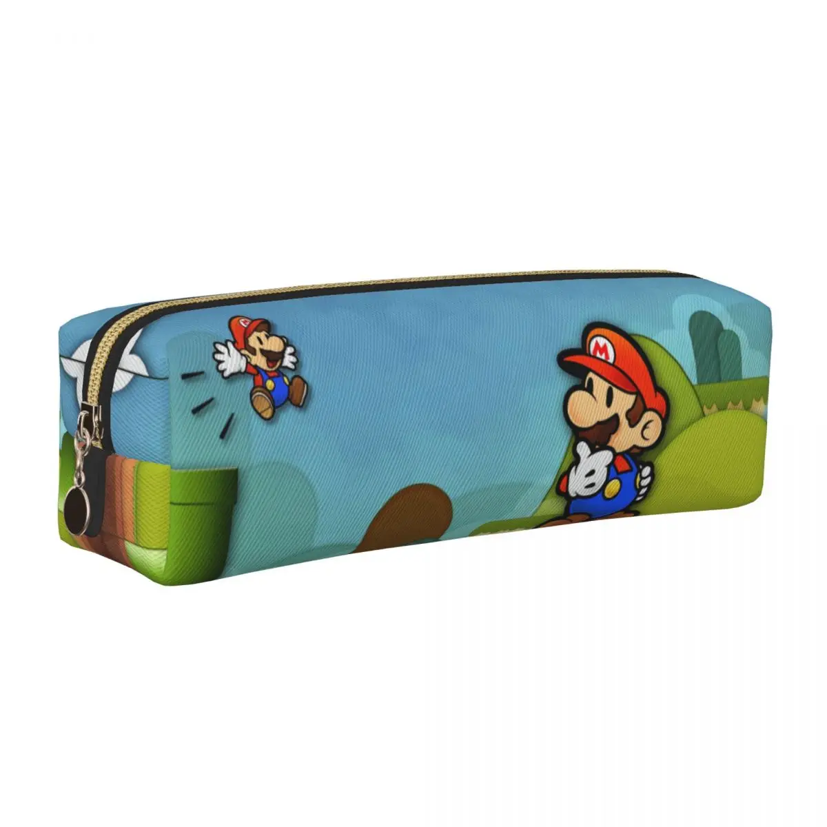 Estuches de lápices de dibujos animados de Super Marios, estuche para lápices, caja de bolígrafos para niñas y niños, bolsa de gran capacidad, suministros escolares, accesorios con cremallera