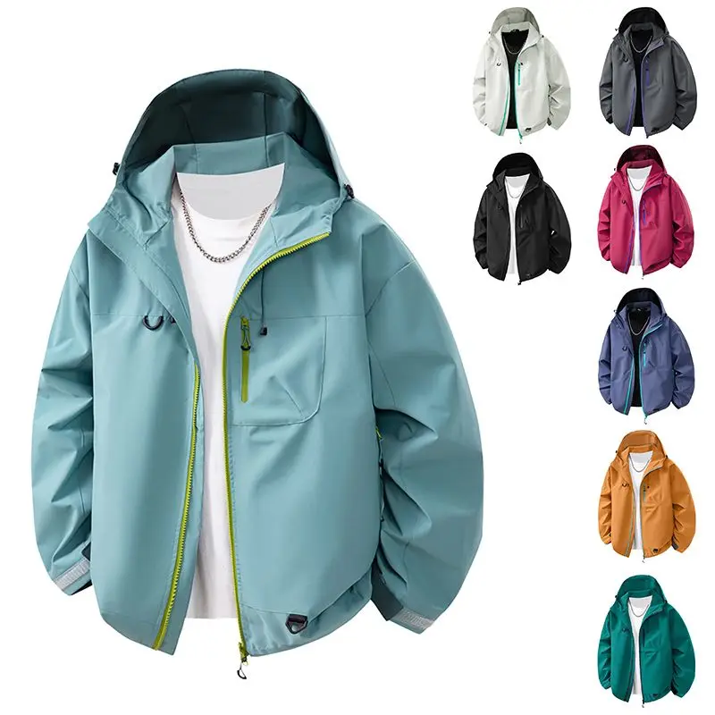 เสื้อแจ็คเก็ตปีนเขาสำหรับกิจกรรมกลางแจ้ง รุ่นใหม่ ฤดูใบไม้ผลิ/ฤดูใบไม้ร่วง กันน้ำ กันลม ระบายอากาศได้ดี ไซส์ใหญ่ บุสองชั้น ซับในด้วยผ้า Me Lined