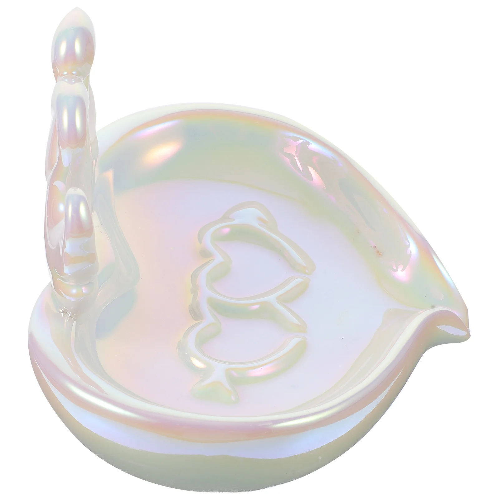 طبق صابون سيراميك على شكل بجعة، حامل ذاتي التصريف للحمام، حاوية تنظيم تخزين صابون الدش #5