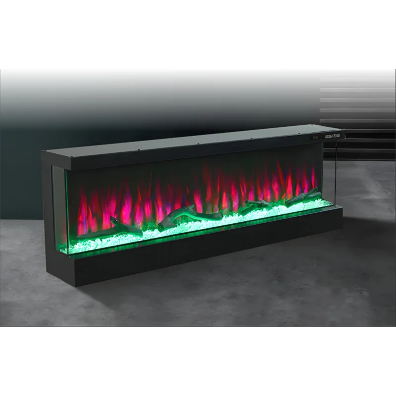 

Diamond Crystal Stone 1066/1270/1524 MM 3 side Dynamic Electric Fireplace