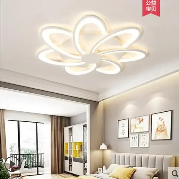 Living room lamp Ceiling lamp led Round Simple Modern Atmosphere Household Creative Personality Iron Nordic Bedroom Lighting