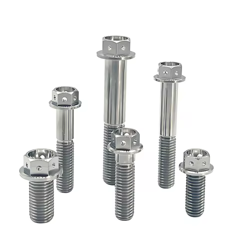 TC4 Titanium Bolt M6 M8 Flange Hex Screws for Bike Bike Motorcycle Truck DIY Hardware Upgrade Fasteners