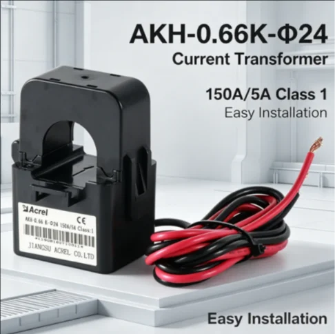 Transformador de Corriente de Núcleo Dividido Acrel AKH-0.66K-Φ24 para Proyectos de Retrofit