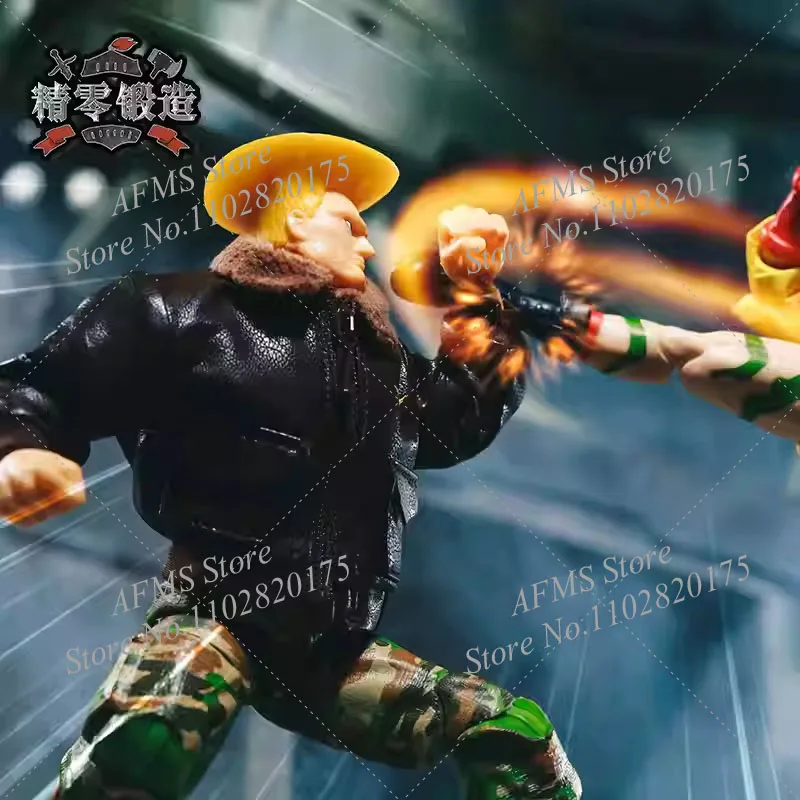 1/12 スケールグッズフィギュアガイルコート長袖毛皮の襟レザージャケットフィット 6 "Jada Toys 男性兵士アクションフィギュアボディ