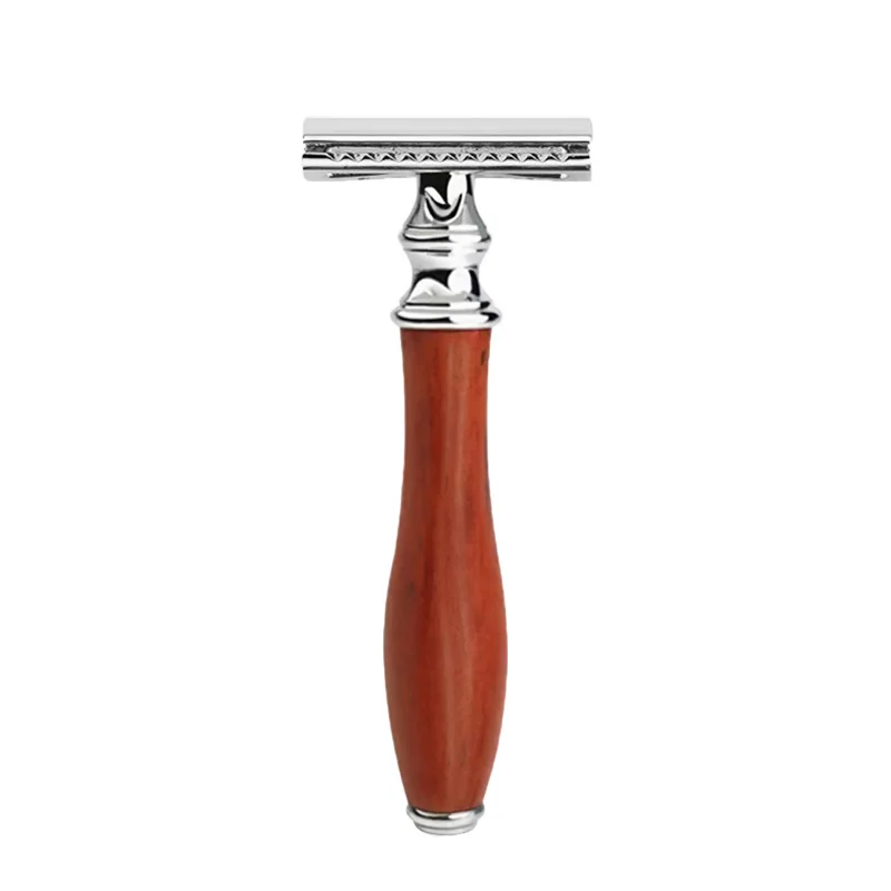 Triple Blade Safety Razor And Double Edge Safety Razor With Pure Wooden Handle