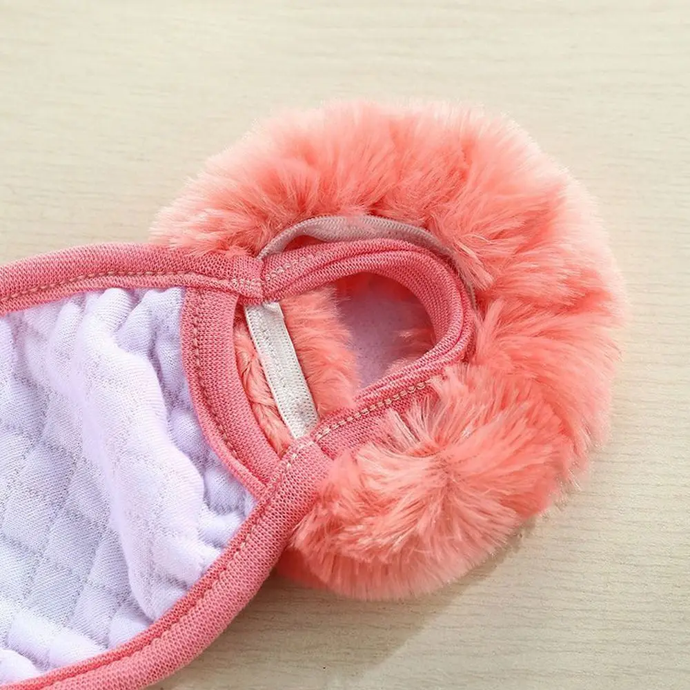 Fashion Winter Warm 2 in 1 Mask Earmuffs Thicken Plush Windproof Mouth Cover Dustproof Breathable Ear Warmer Female