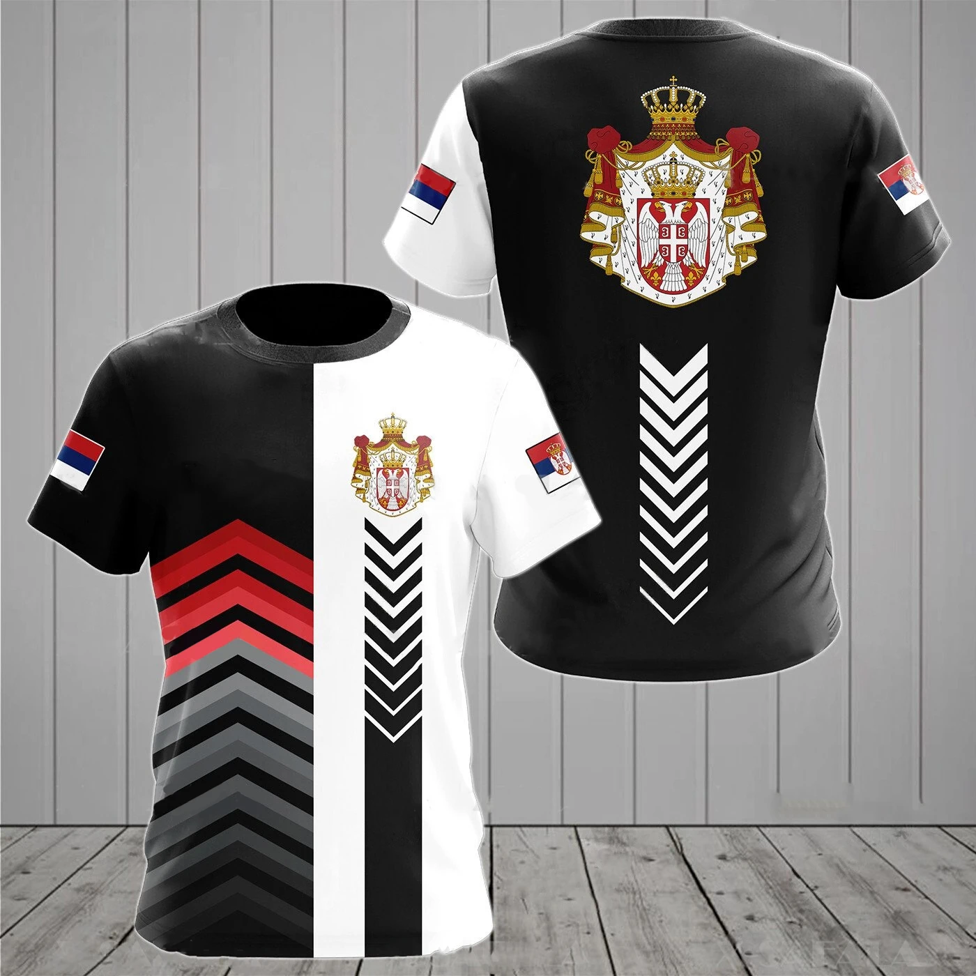 SERBIA Flag 3D Print Tshirt For Kids Fashion O-Neck Short Sleeve Tops Camo Shirts Summer Trend Oversized Tee Boy Girls Clothes