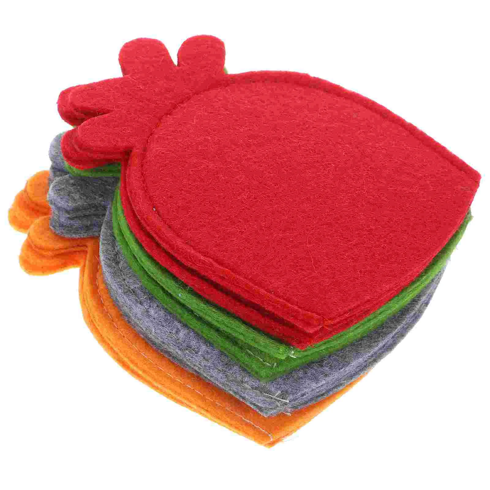

8 Pcs Chicken Egg Set Pineapple Portable Eggs Cover Easter Bags Storage Felt Holder Shaped Protector Decor Festival Adorable