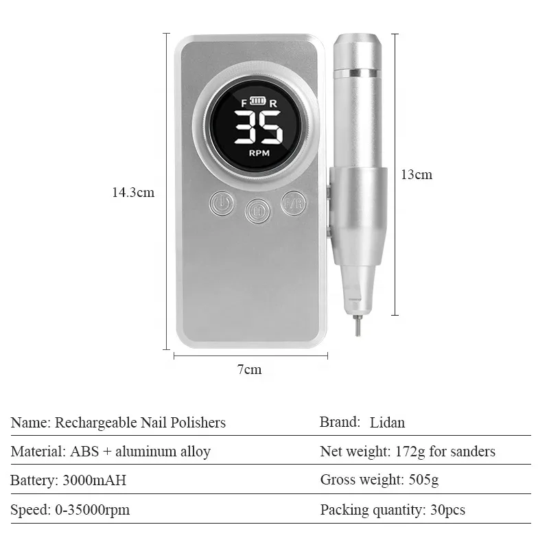 2024 DDQ trapano elettrico per unghie professionale Manicure levigatrice per unghie Set punta per trapano per unghie attrezzatura per lucidatrice portatile regalo fusti