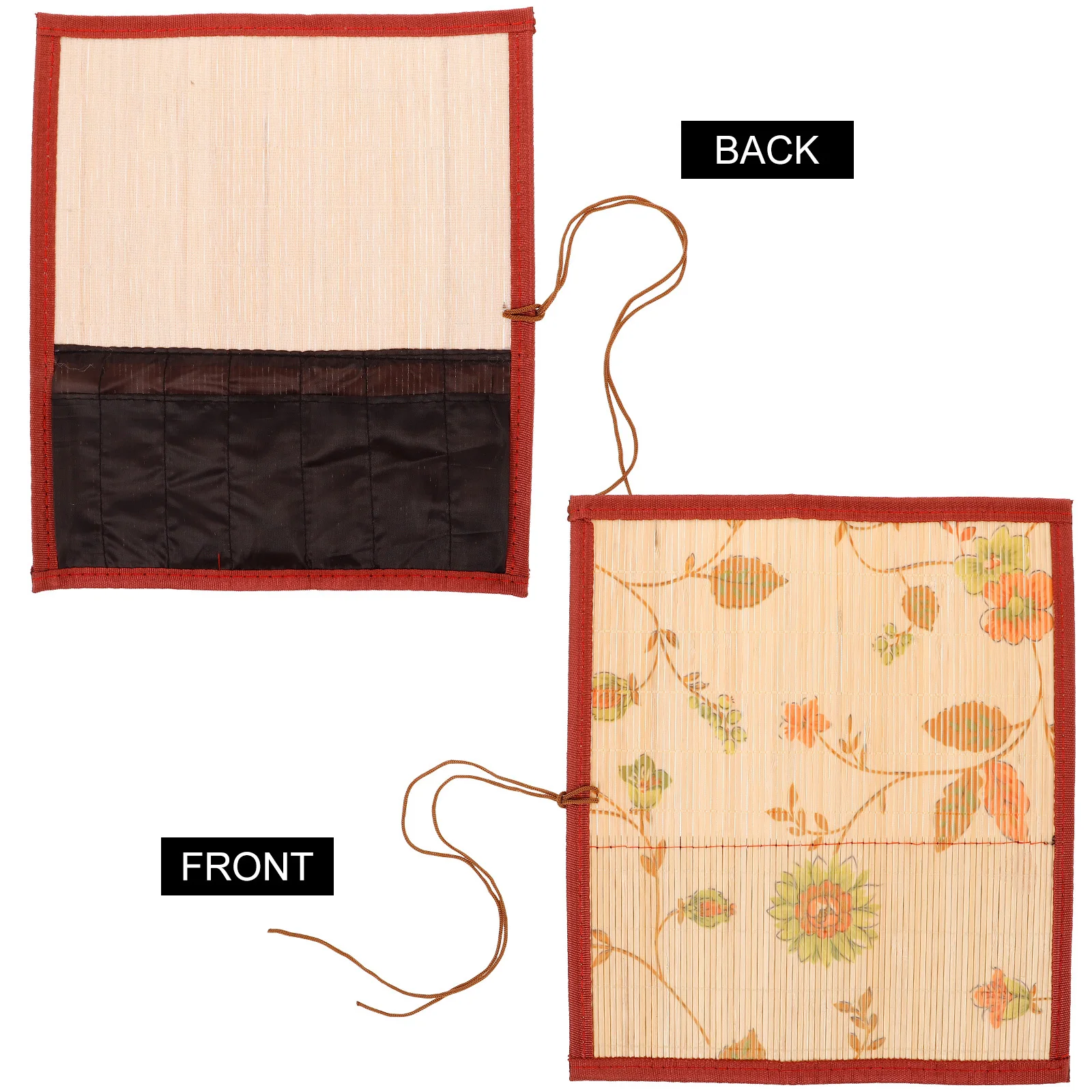 Kunst Malerei Stift Beutel DIY Pinsel Stift Rolle Wrap Zeichnung Bleistifte Beutel Bambus Roll-Up Fall für Füllfederhalter und Marker