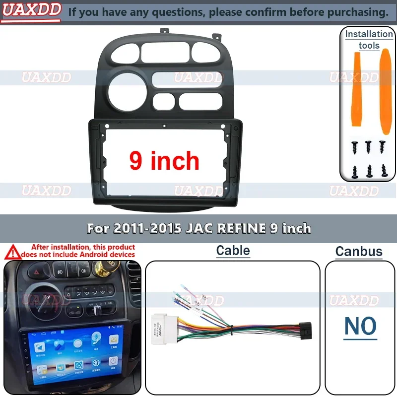 9INCH Car Multimedia Frame Car Audio Radio Dashboard Panel For JAC Refine 2012-2015 For Hyundai H-1 Starex 1997-2007 cable video