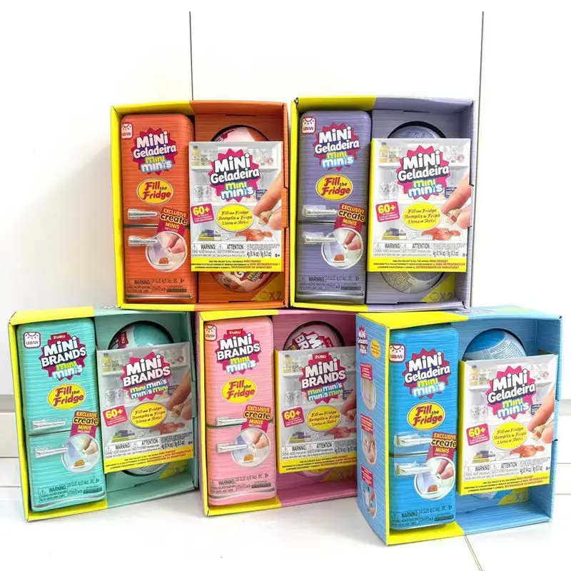 

High Quality Replica ZURU Mini Brands Mini Fridge Set Packaging Blind Box Openable Fridge Door Anime Figure Mystery Box Model