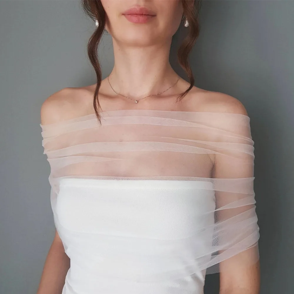 

Wedding Jackets Sheer Plain Top Wrap See-through Bolero Bridal Vest Short Wedding Shawl Wedding Accessories Bachelorette Party