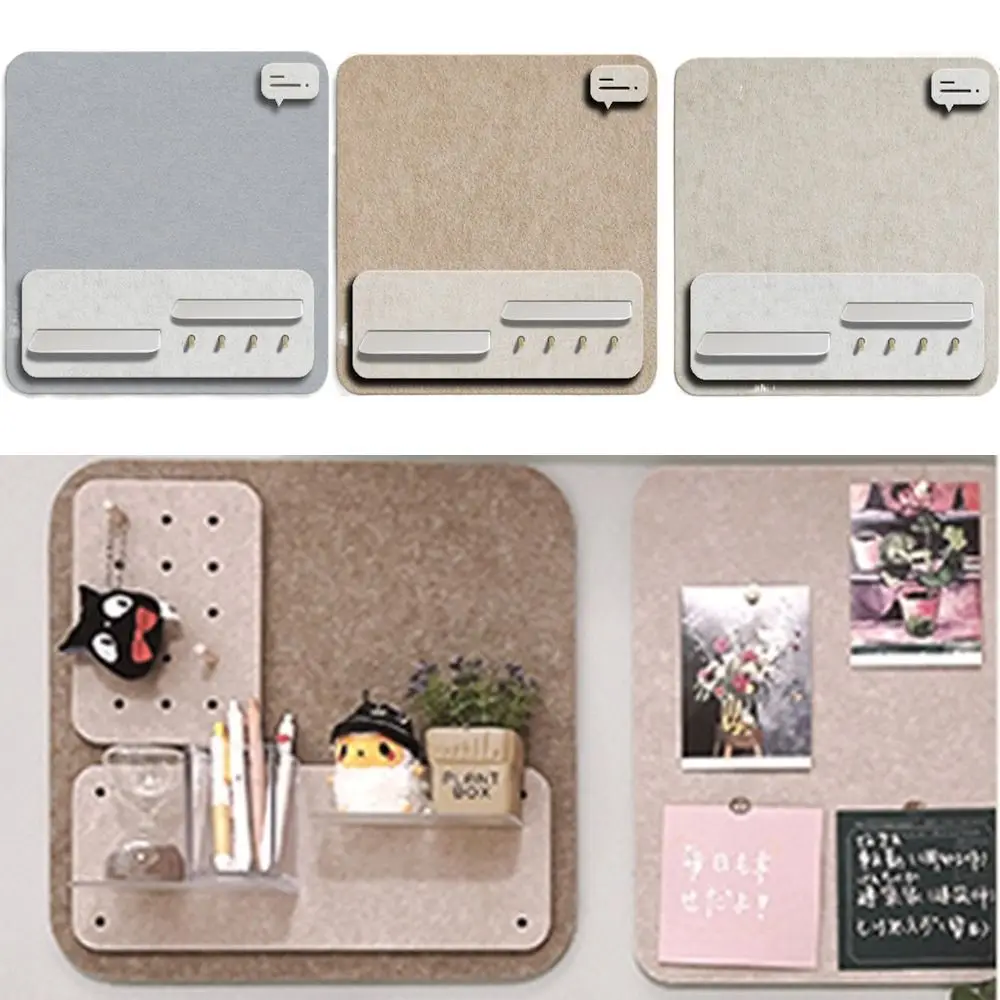 Papan Gabus Dapat Dilepas untuk Dinding Dipasang Di Dinding 40X40Cm Set Papan Pin Pemberitahuan Rak Akrilik Papan Display Foto Dekoratif Kantor