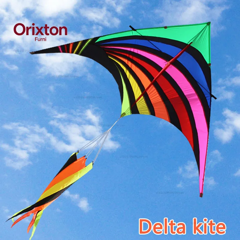 Outdoor fun Big Delta kite single line colorful triangle flying kites for audlts