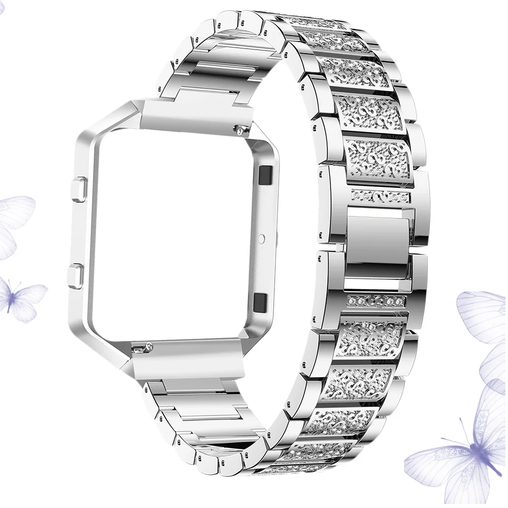 

Metal Diamond Watchband Silver Stylish Comfortable Compatible Watch Replacement Strap Fashionable Watch Accessories