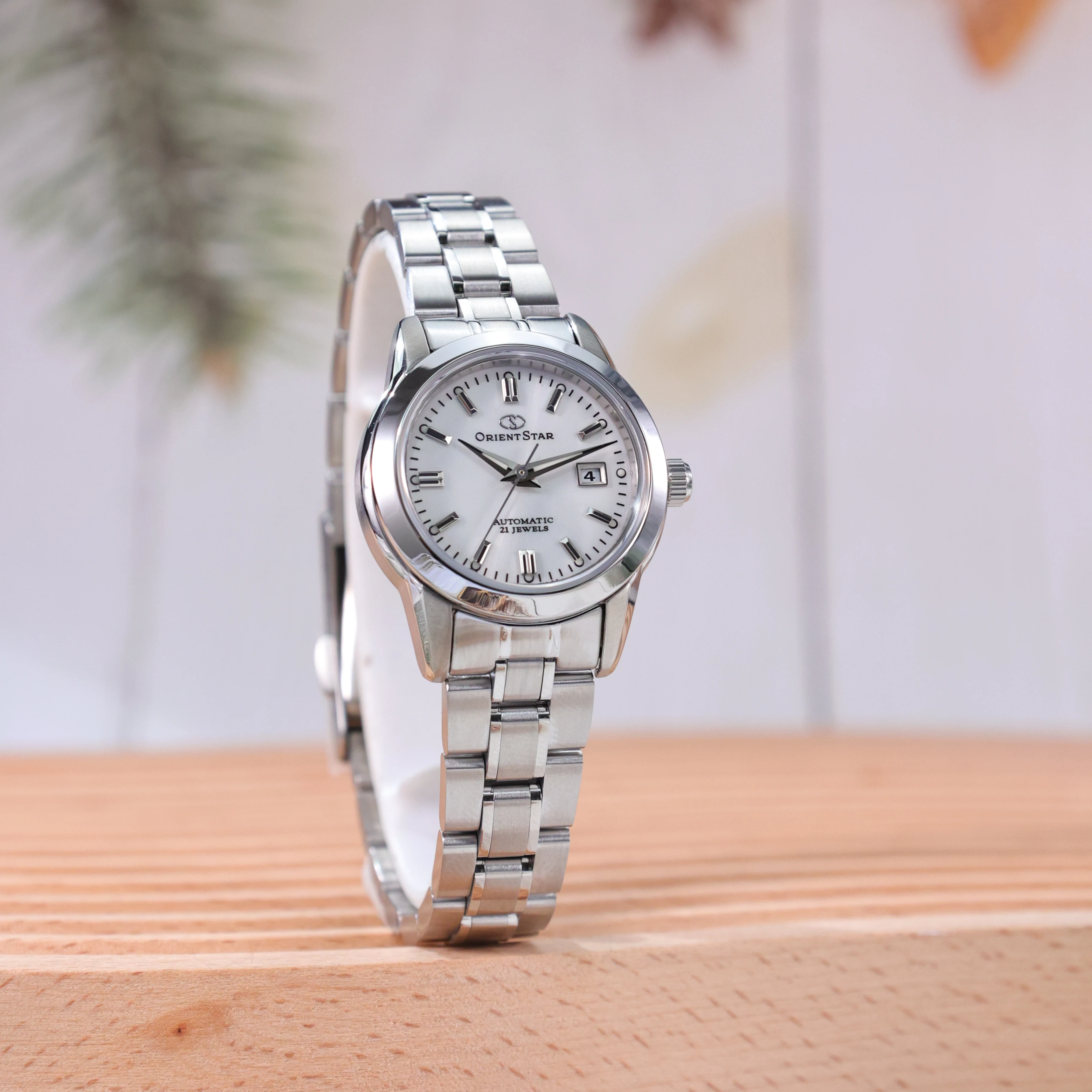 ساعة أورينت ستار اليابانية الأصلية ساعة ميكانيكية أوتوماتيكية 100 متر مقاومة للماء ساعة نسائية زجاج الياقوت
