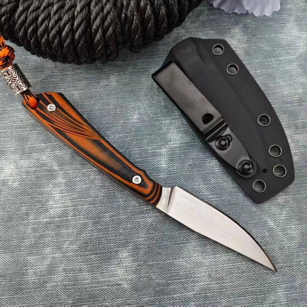 

Высококачественный портативный прямой нож для кемпинга и рыбалки с рукояткой Freezout-G10 и чехлом, утилитарный нож для активного отдыха с ремешком