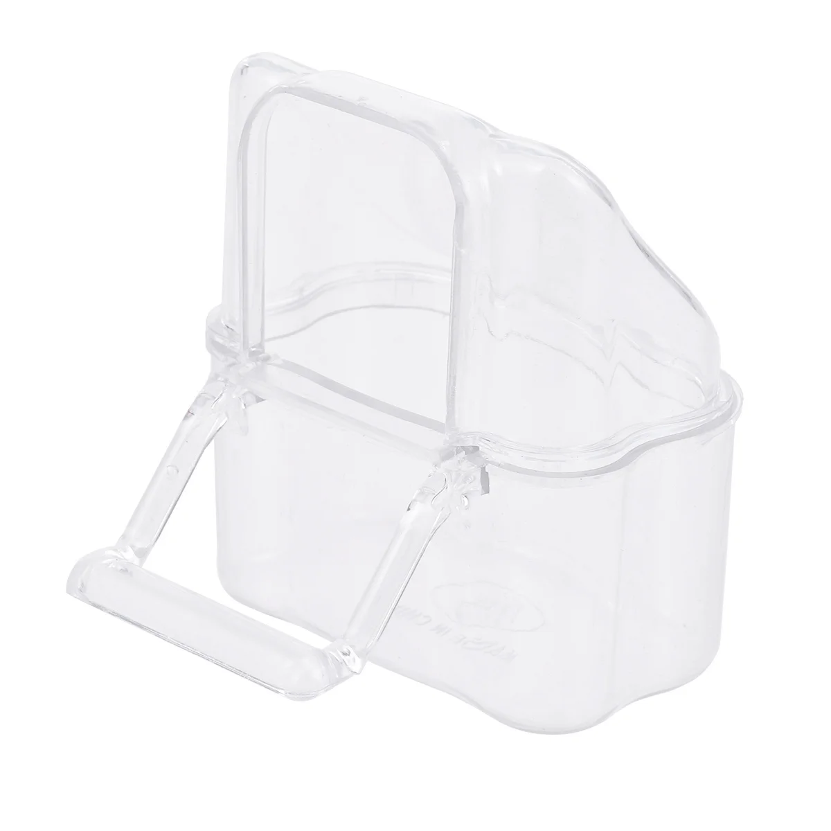 

Pet Transparent Feeder For Bird Cage Food Container With Lid Spill-Proof Durable Easy Install Clean Separable Observing Use