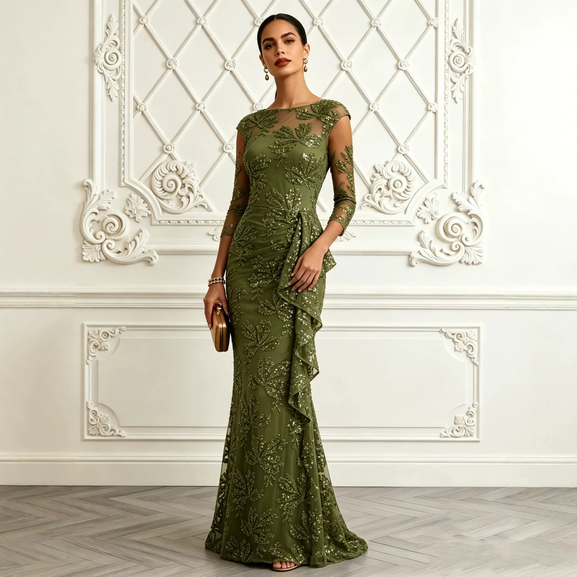 New Evening Gown, Elegant Banquet Clothes, Long Clothes With Elaborate Sequin. Embellishments, 2026 Summer Long Dress Elegant