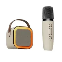 Rockmia EBS-089 Portable Karaoke Speaker with Microphones RGB LED Lights Deep Bass Long Battery Life for Family Use