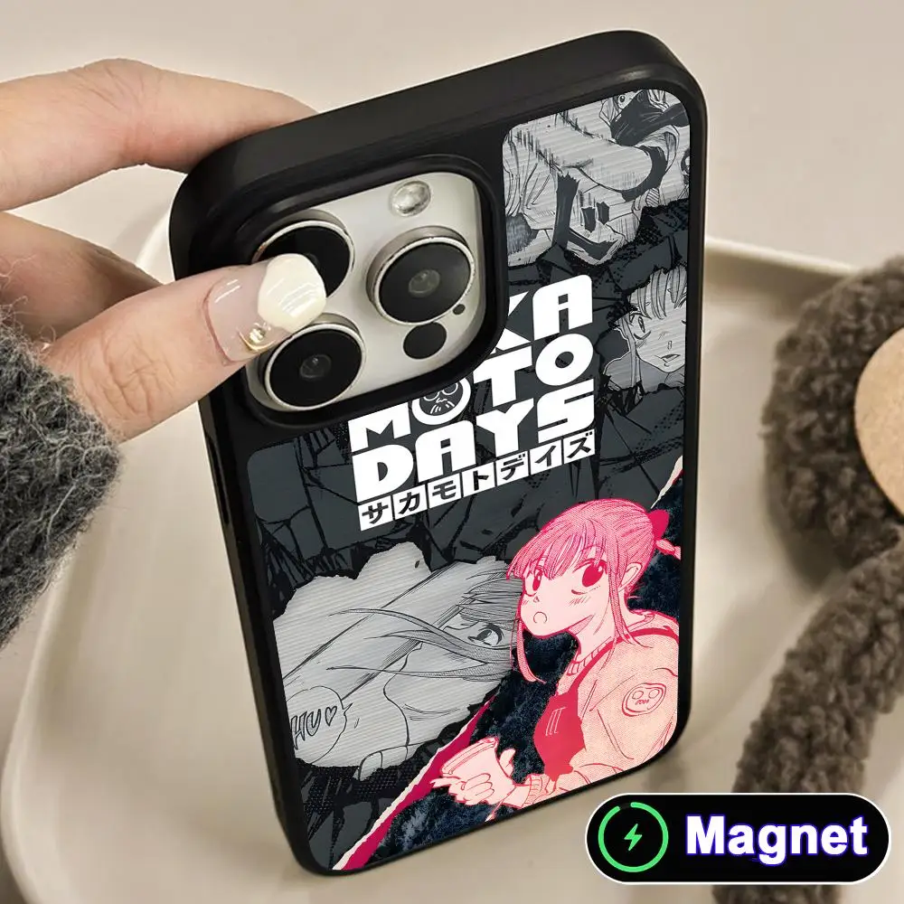 

Sakamoto Days Lu Phone Case for iPhone 17 16 15 14 13 12 11 Air Pro Max Plus Matte Surface Magnet Cover