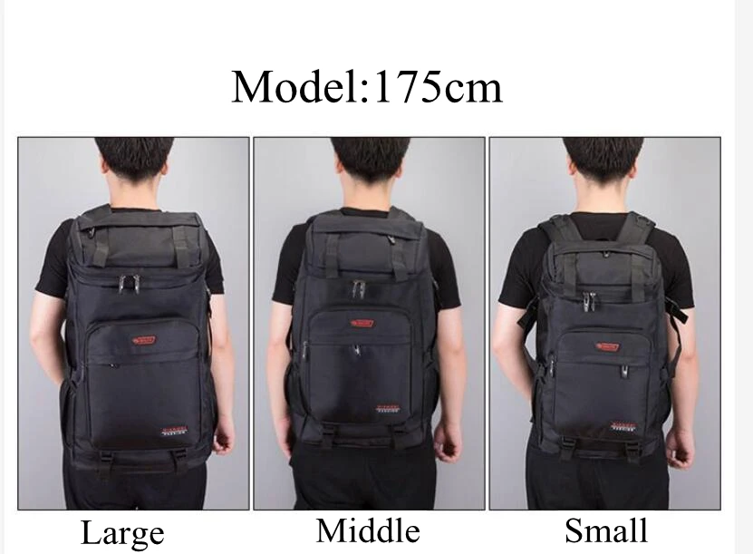 Large capacity 60L shoulder Backpack Men Women outdoor hiking bag large backpack travel luggage bag 80 liters travel large bag