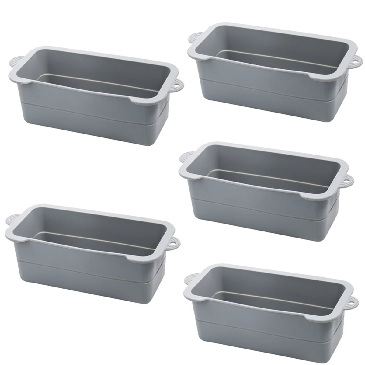 

AT13 Gray Silicone Grease Cup Liner, Reusable Grease Catcher Cup Liner BBQ Grease Pan, Drip Tray
