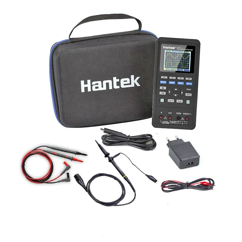 Hantek 2D42 3 в 1 портативный осциллограф портативный USB цифровой осциллограф 250MSa/S генератор сигналов 2 канала 40 МГц ЖК-дисплей