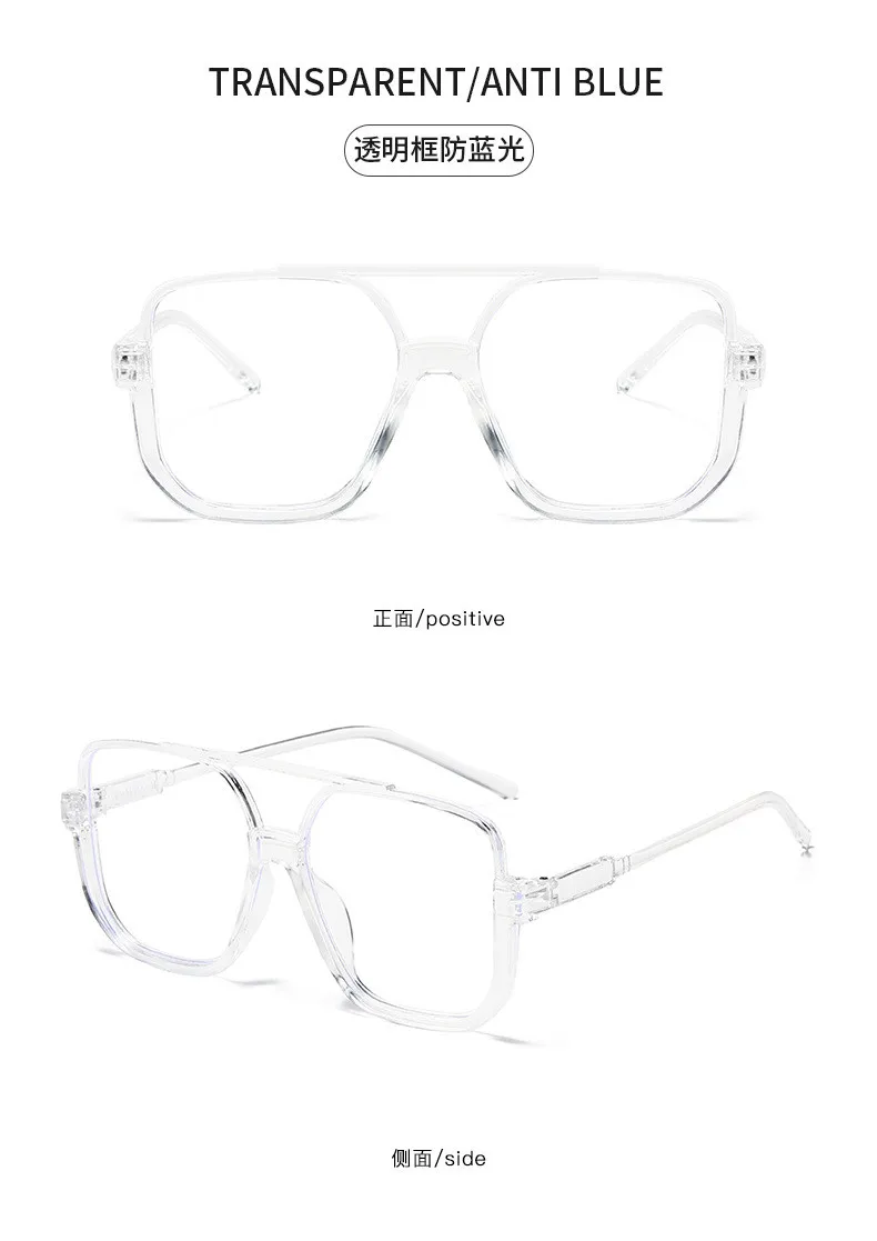 Übergroße Punk Quadratischen Rahmen Sonnenbrille Frauen Reisen Rechteck Marke Sonnenbrille Männer Strand Brillen Schwarz Shades Gläser – Detail 12