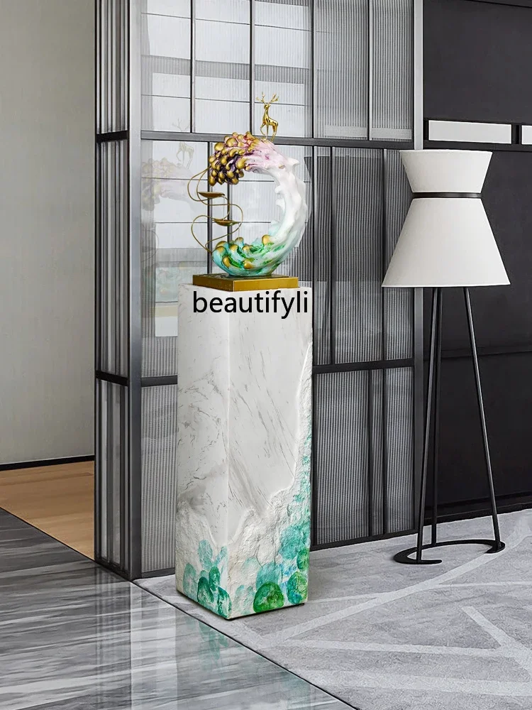 

Large Light Luxury Water Fountain Decoration Hallway TV Cabinet next to Floor Home Decoration
