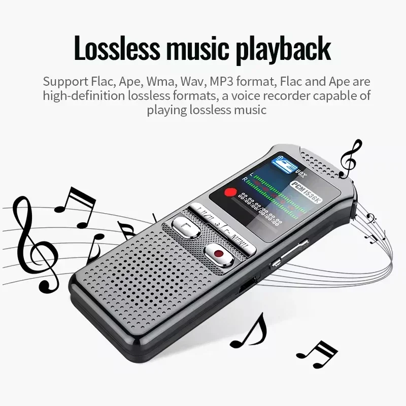 

80 Hours Recording Voice Recorder Activated Lossless Music Playback Professional Digital Variable Speed Playback Voice Recorder
