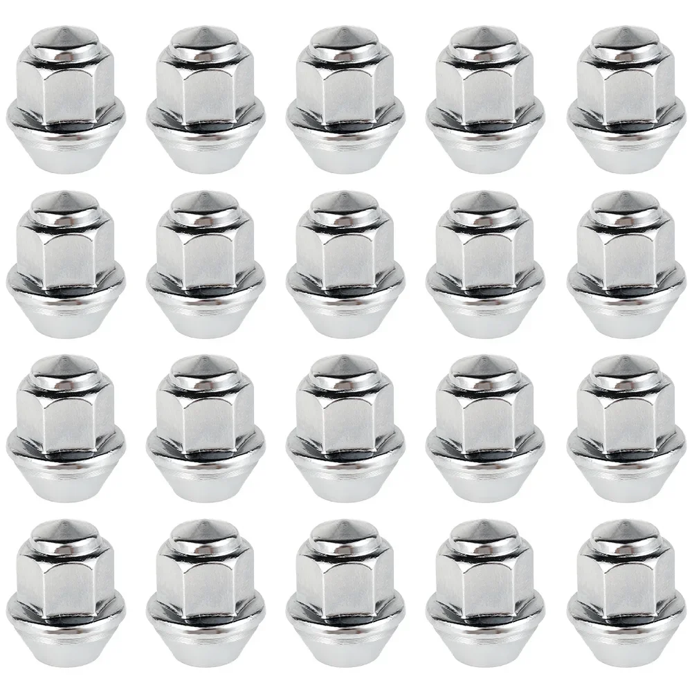 

20Pcs Wheel Nuts For Ford Wheels M12x1.5 19mm Hex Wheel Nuts 60 Degree Taper Carbon Steel Plated Nuts Replacement OEM 1678260