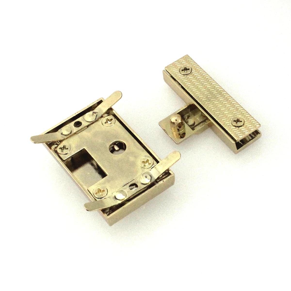 1pcs Metal Zinc Alloy Rectangle Push Lock Durable Novel design For Bag Luggage Hardware DIY Leather Craft Accessorie with Washer