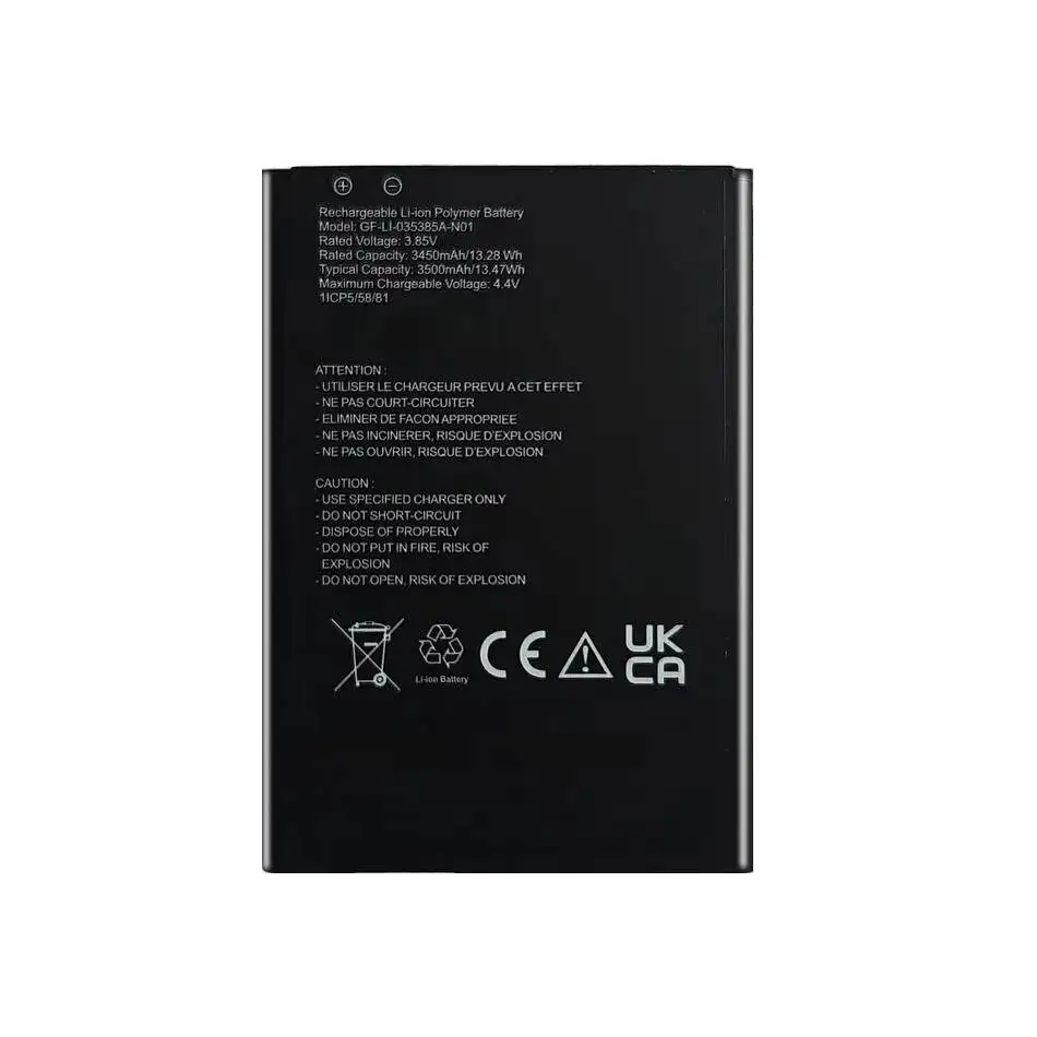 Pda Handheld Terminal Barcode Scanner Battery Portable Robust For Mobiwire GF-LI-035385A-N01 3500mAh