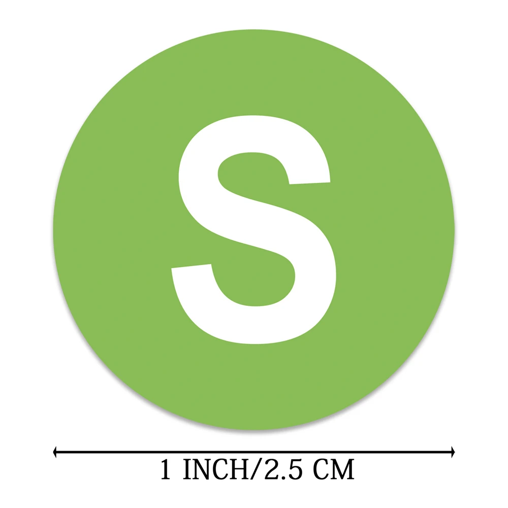 Self Adhesive Sticky Label 1inch Size XS S M X XL XXLStickers Blank Note Label Wholesale low price
