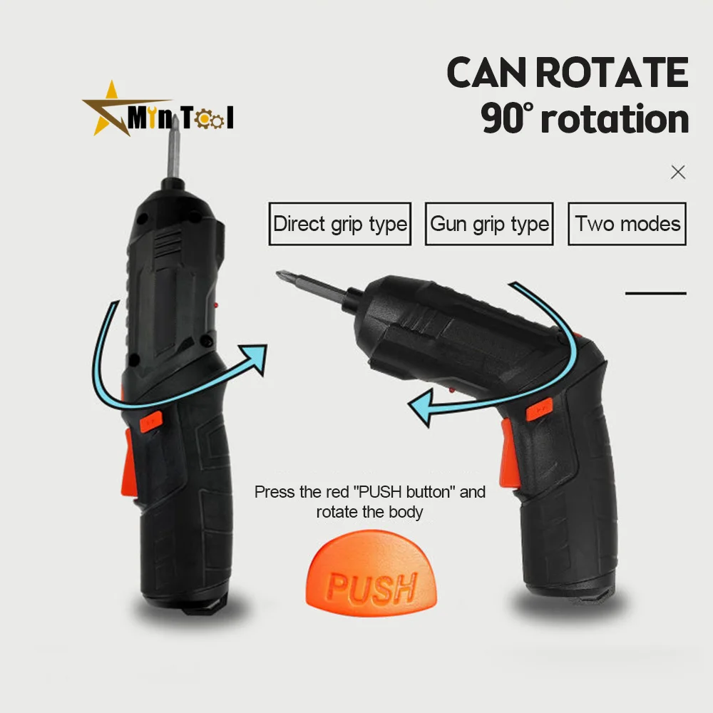 4.2V Electric Screwdriver Battery Rechargeable Cordless Screwdriver Impact Wireless Screwdriver Drill for Home Use Power Tool