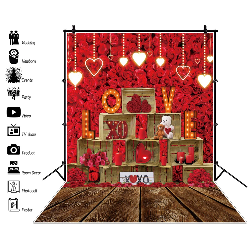 14 فبراير عيد الحب خلفية التصوير الفوتوغرافي وردة حمراء الحب القلب بريق ضوء خوخه الأزهار صورة الزفاف الخلفية