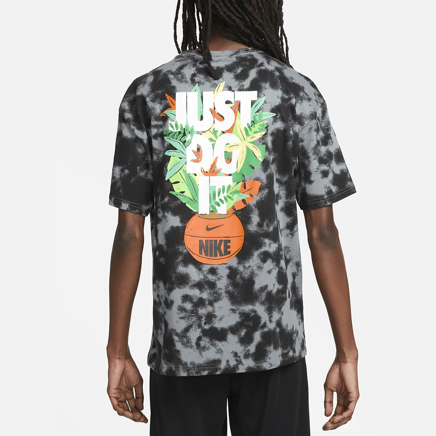 Nike genuine seasonal new men's breathable tie dye printed sports short sleeved shirt FD0066-065