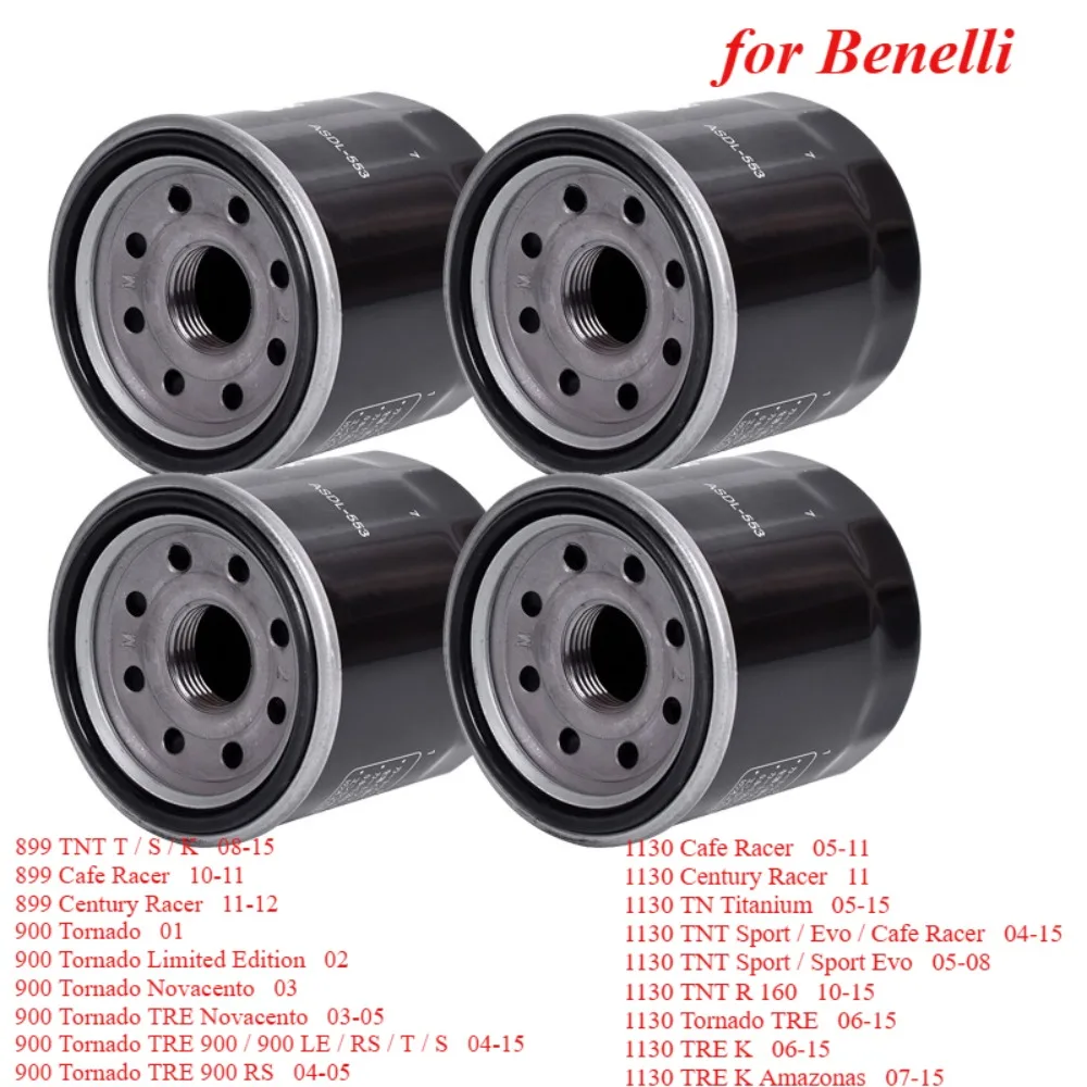 553 Motorcycle Oil Filter for Benelli 899 TNT 2008-2015 900 Tornado 1130 Cafe Racer 1130 Century Racer TRE K 1130 TNT 2005-2015