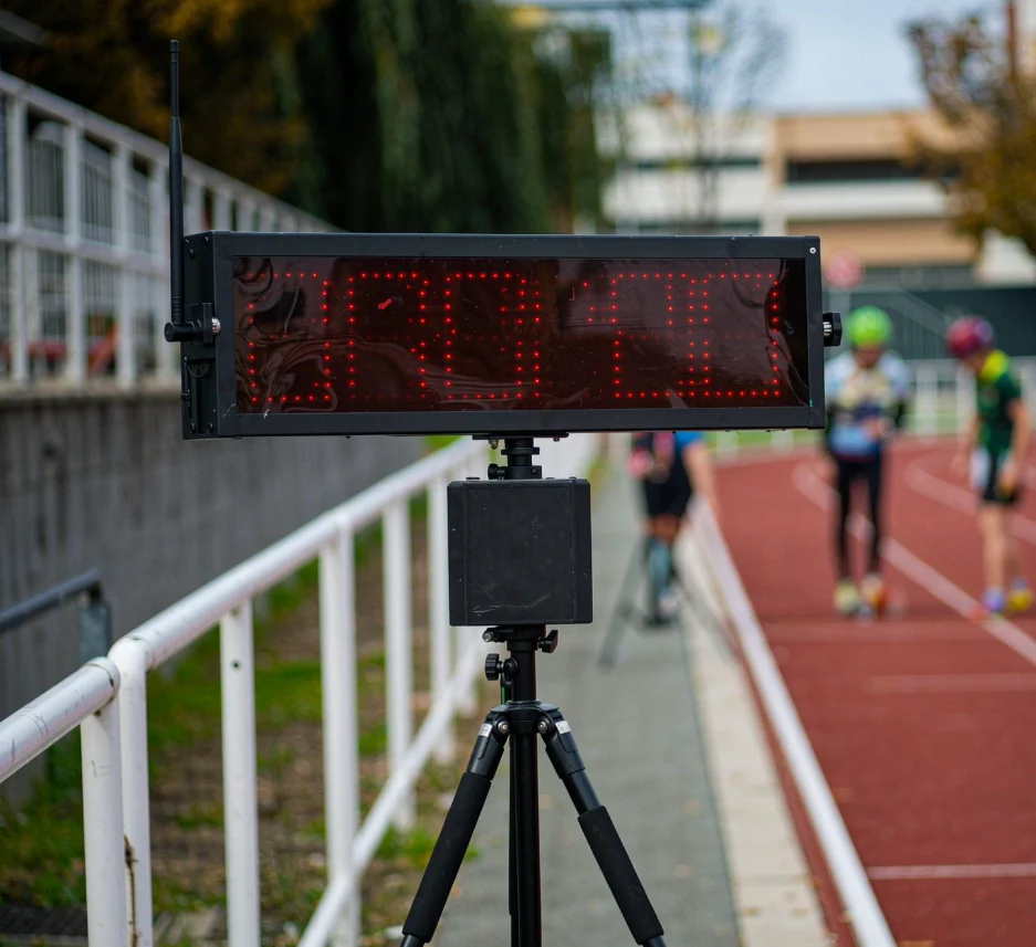 Timing System for Track & Field, Auto-Sensing Finish Line Timer for Sprint Speed Test, Kart Racing & Slalom Events