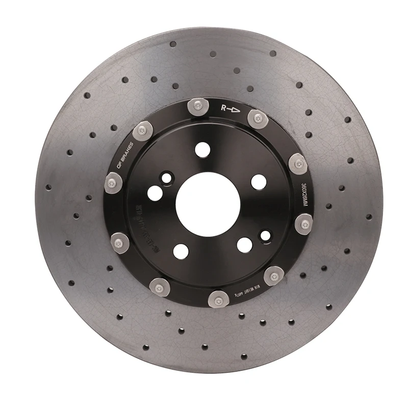 Carbon Fiber Ceramic Brake Disc Rear 4 Pot Electro-Mechanical Brake Calipers Kit for Audi A4 A6 A7 B8 C7 8P C6 B9 B7