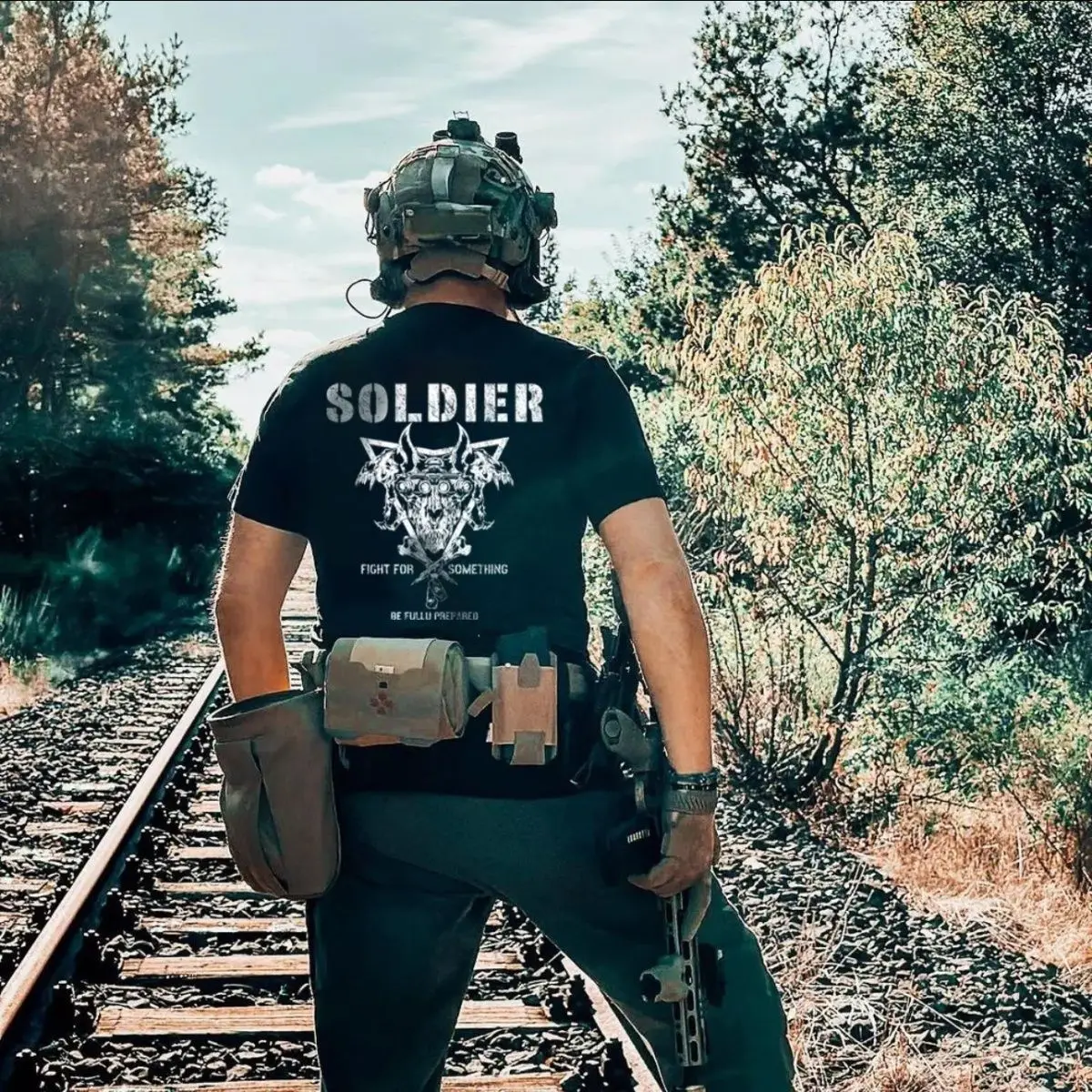 

American Heavy Trendy Brand Summer Outdoor Men's New Printed Loose Short-sleeved T-shirt Casual Half-sleeved Cotton Tactical Top