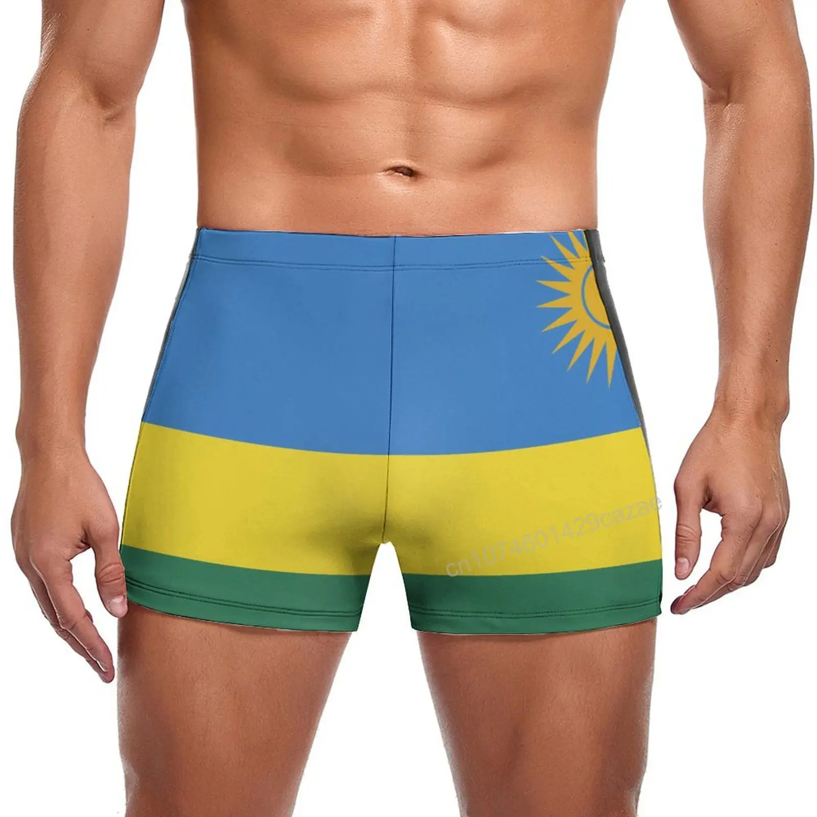 

Swimming Trunks Rwanda Flag Quick Dry Shorts For Men Swim Beach Short Summer Gift