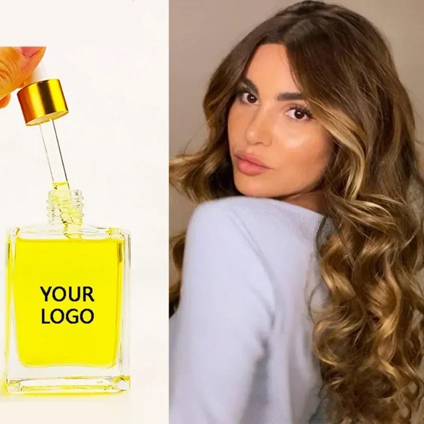 Private Label Honey Infused Hair Oil Custom Logo Long Lasting Moisturizer Nutritious Smooth Golssy Makeup Wholesale Cruelty Free